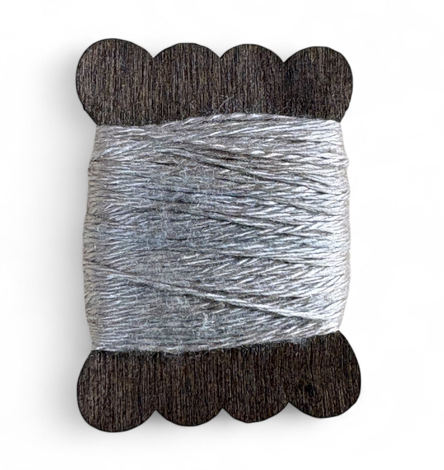 Silk embroidery thread bobbin - Silver