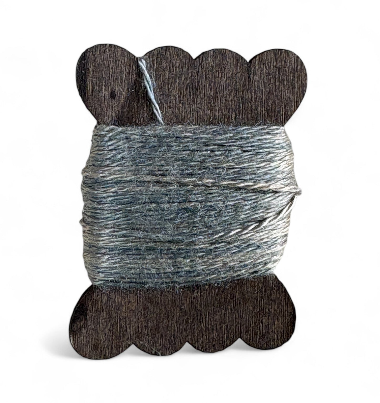 Silk embroidery thread bobbin - Silver Blue