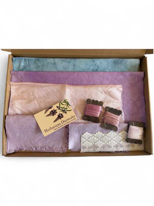 Fabric box - Purple, pink and blue