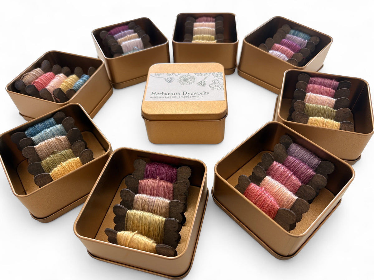 Naturally handdyed yarn, fabric and thread – Herbarium Dyeworks